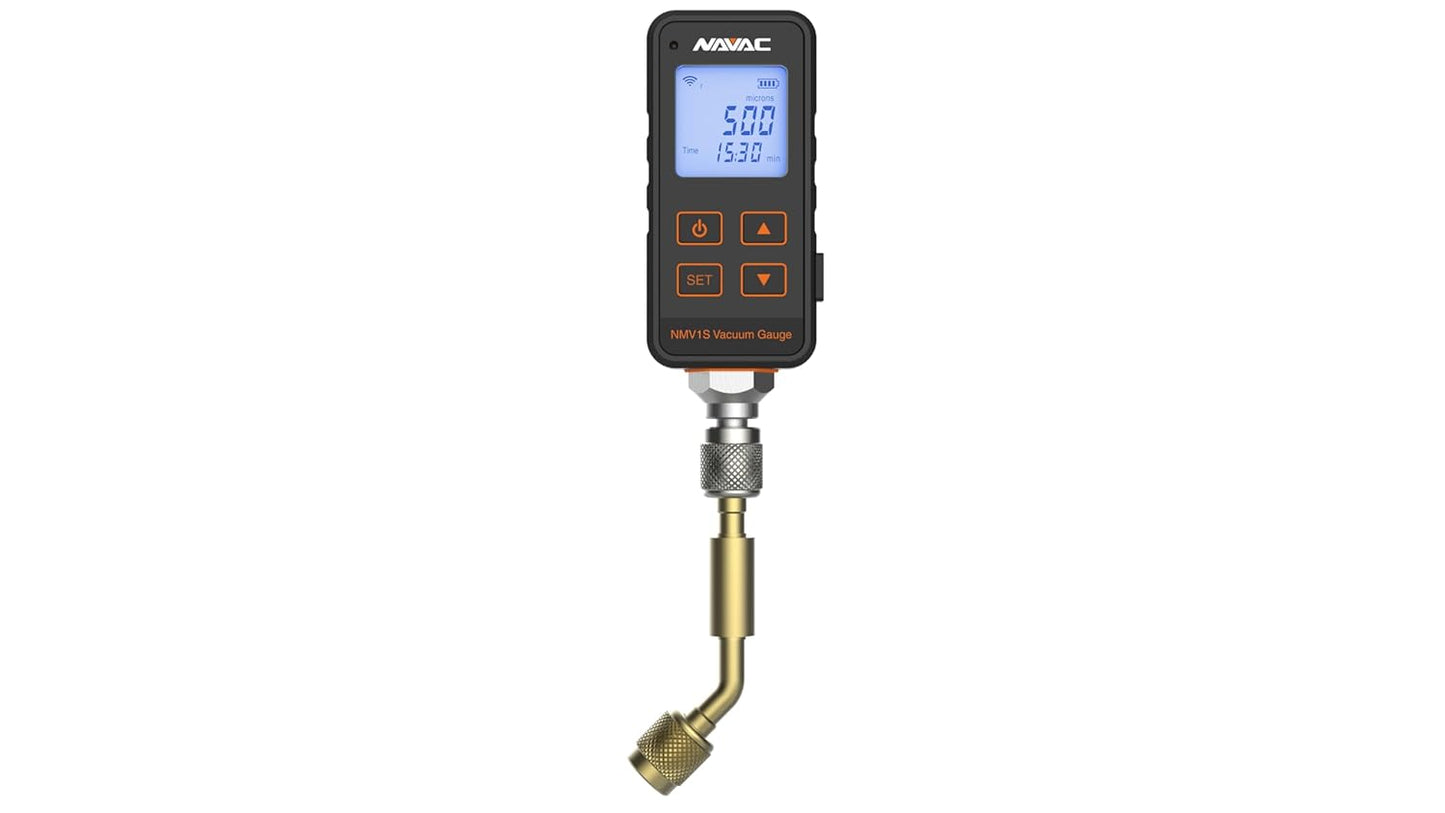 NAVAC NMV1S Premium Micron Vacuum Gauge - High-Pressure Protection