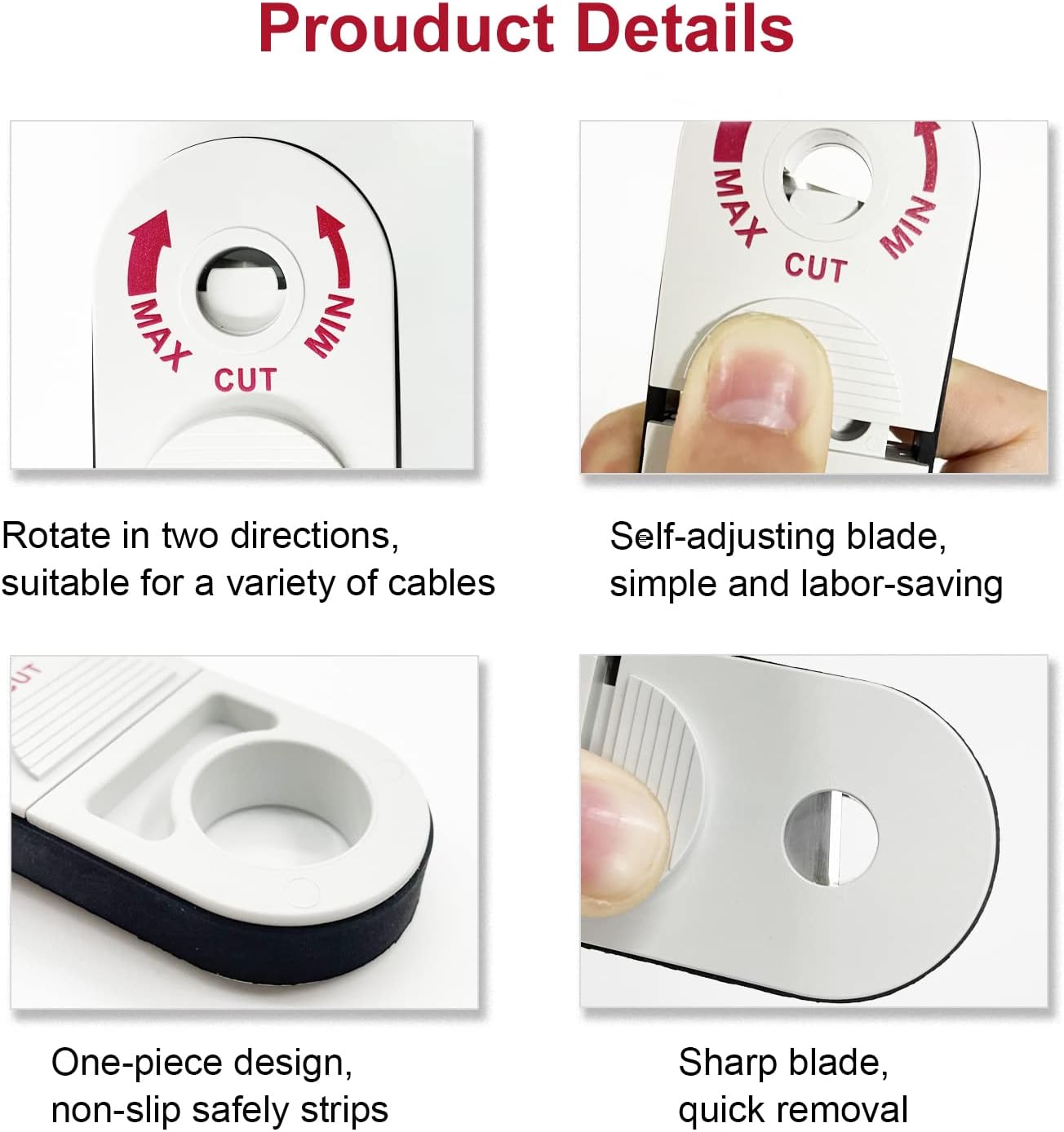 Universal Network Wire Stripping Tool for Cat5e, Cat 6, Cat 6a, Cat7, Cat 8 Cable Stripper, And Cutters