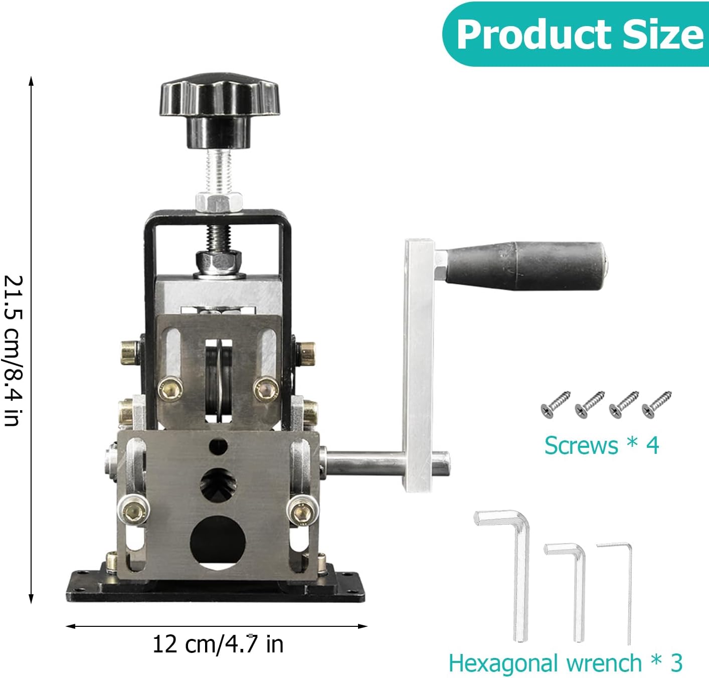 LHLWCCP Manual Wire Cable Stripper Machine, Copper Wire Stripping Machine 0.06-1 Inches, Wire Peeler Stripers Electrical, Drill Powered Hand Crank Wire Stripper Tool
