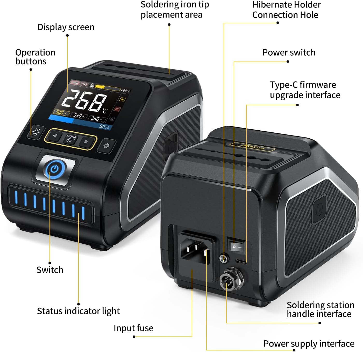 FNIRSI DWS-200 200W Precision Digital Soldering Station Kit