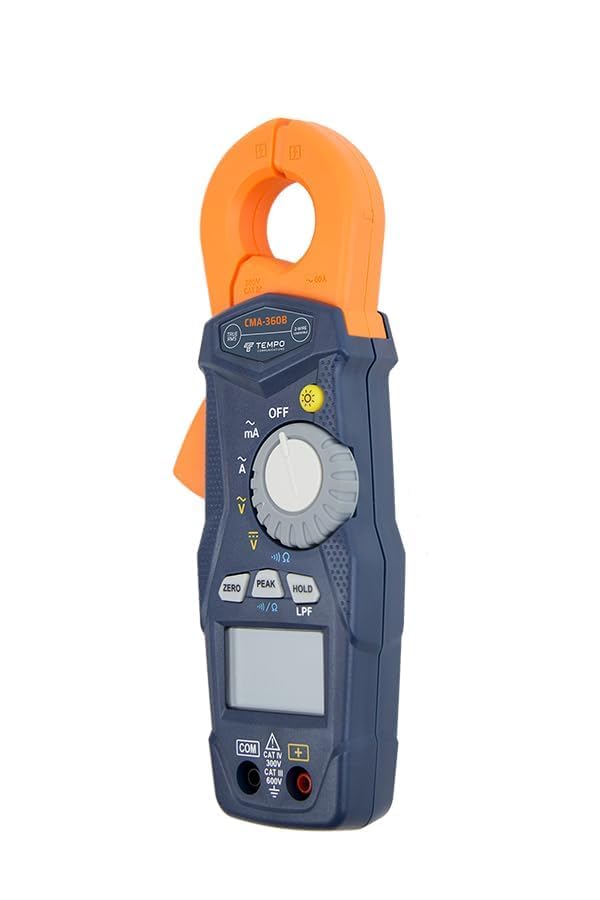 TEMPO CMA-360B True RMS Pro Milliamp Clamp Meter AC/DC Current - Measure Voltage, Resistance, Current - 2-Wire Irrigation