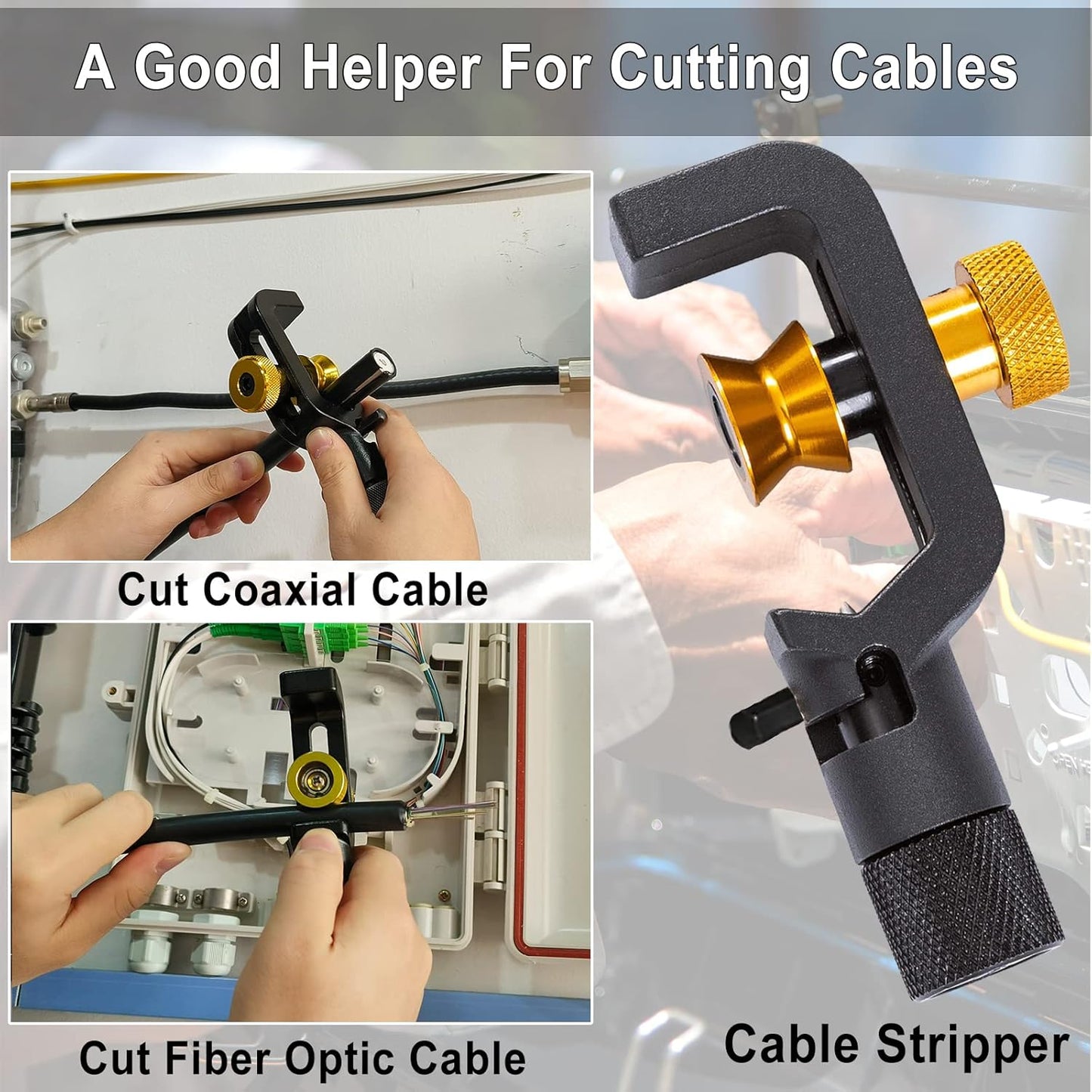 8-28MM Wire Stripper, FTTH Armored Fiber Optic Cable Stripper, Coaxial Mid Span Cable Stripper