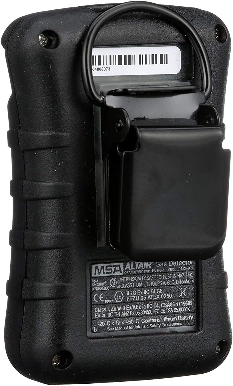 MSA 10092521 ALTAIR Single-Gas Detector - (H2S) Hydrogen Sulfide (Low: 10ppm, High: 15ppm)