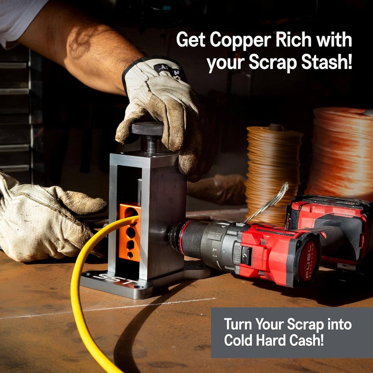 SST Heavy Duty Wire Stripper Machine | Drill-Powered Industrial Wire Stripping Machine