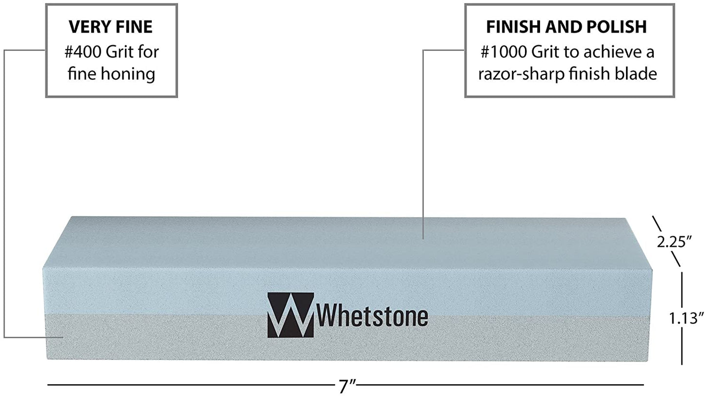 Knife Sharpening Stone – Dual Sided 400/1000 Grit Water Stone