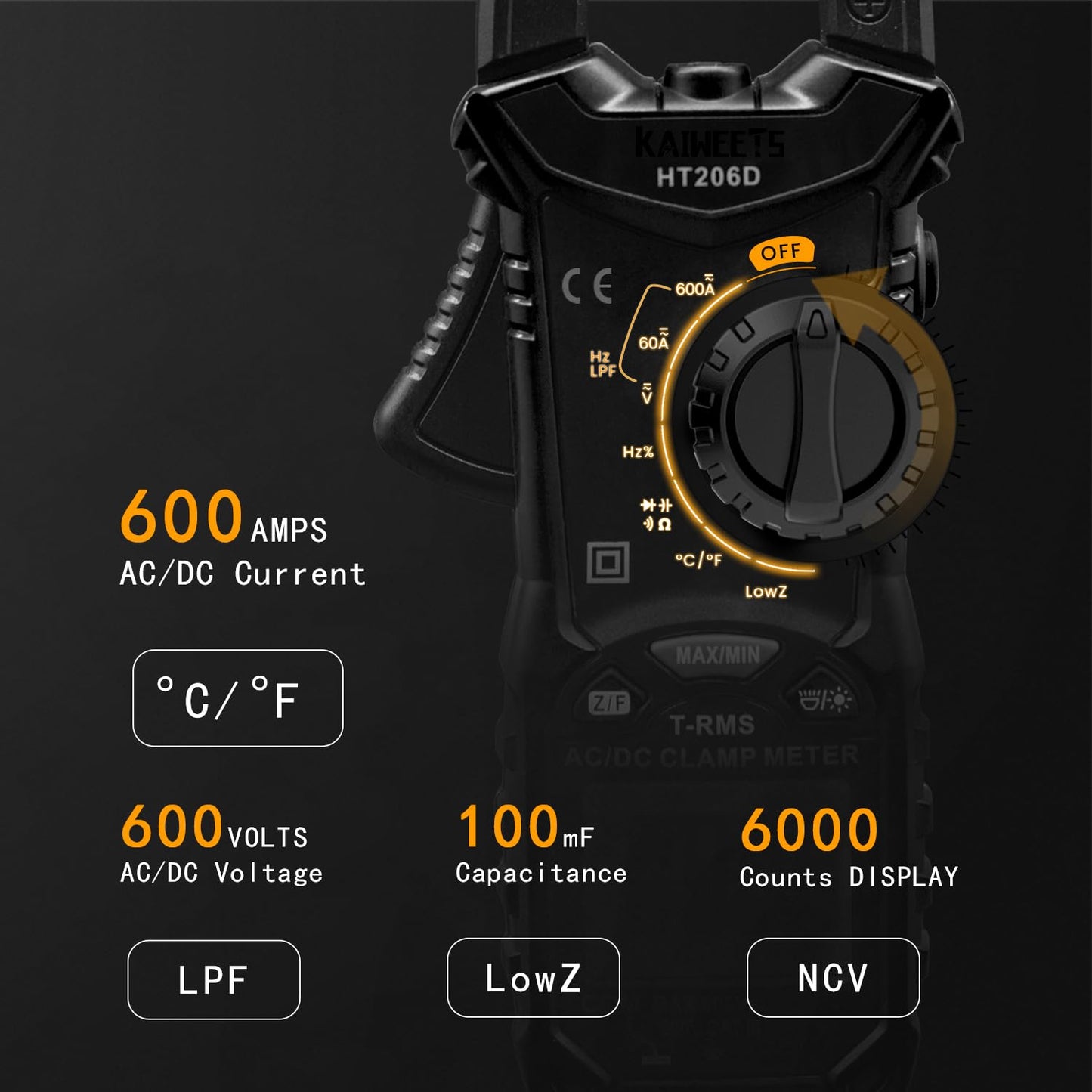 Amprobe AMP-220 True-RMS 600A AC/DC Clamp Meter