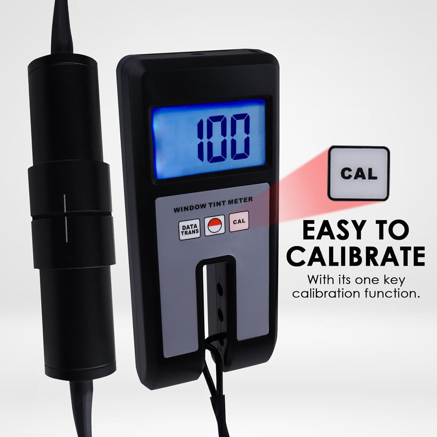Window Tint Meter, Car Film Transmission Meter Window Tint,VLT Tester Coating 0 to 100% Visual Light Transmission for Measuring Film, Filmed Glass, Window Tint, Side Windshield