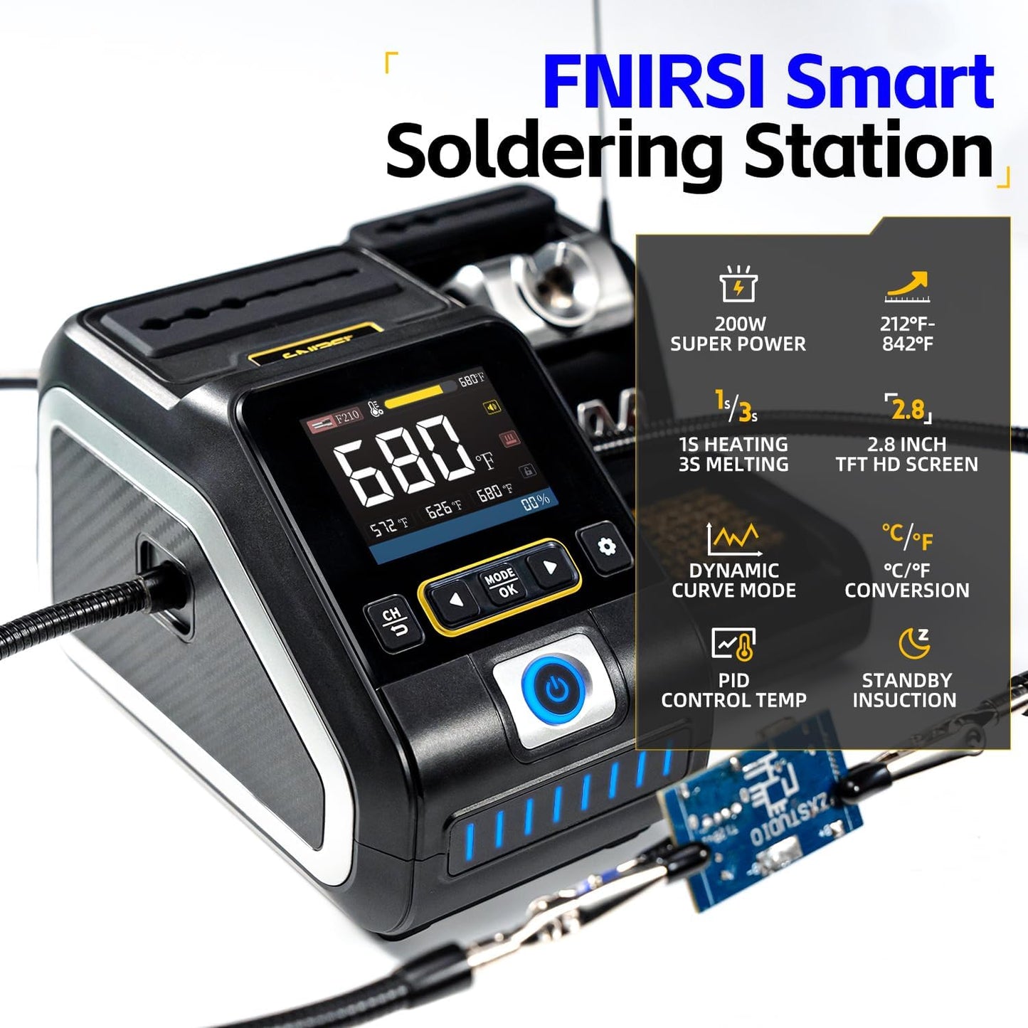 FNIRSI DWS-200 200W Precision Digital Soldering Station Kit