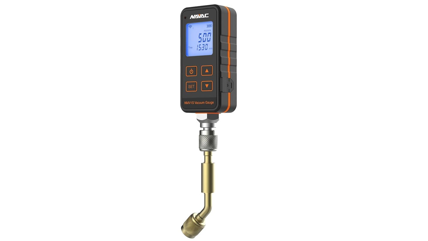 NAVAC NMV1S Premium Micron Vacuum Gauge - High-Pressure Protection