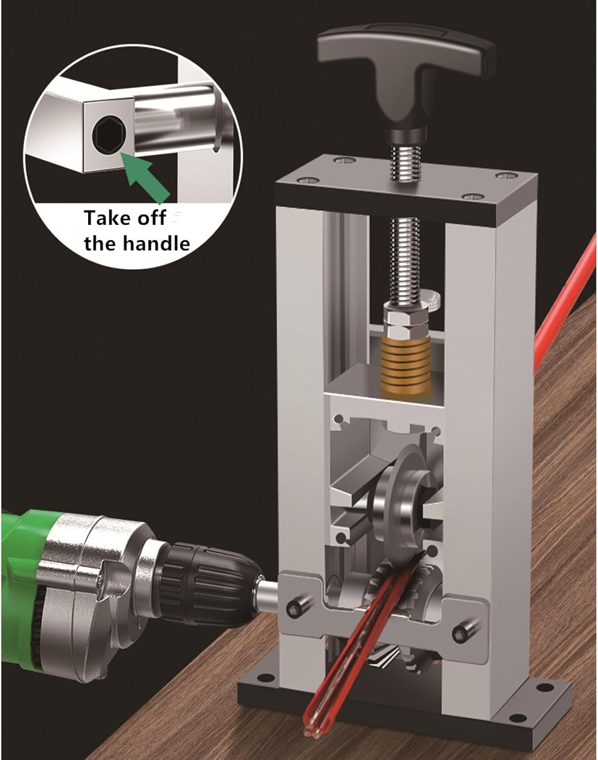 WISSTTE Manual & Drill Powered Wire Stripper Machine,Suitable for Electric wire diameter