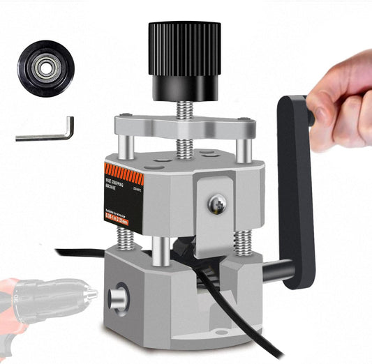 ZEDAOTC Manual Wire Stripper Machine, 0.08"-1" Hand Crank or Drill Powered Quick Cable Wire Stripper Tool