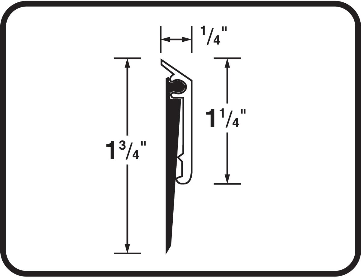 M-D Building Products 69609 1-1/4-Inch EPDM - 48-Inch DB006 Commercial Grade Door Sweep, Bronze