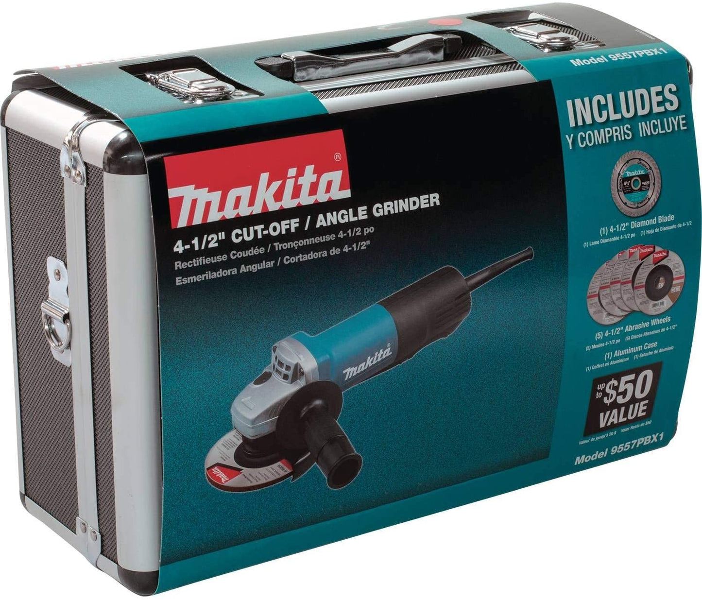 Makita 9557PBX1 4-1/2" Paddle Switch Cut-Off/Angle Grinder