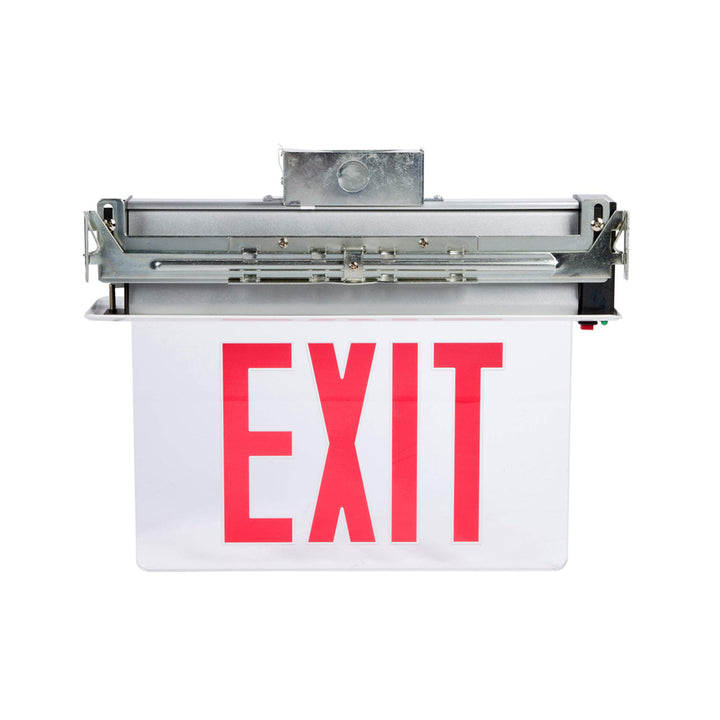 Morris Products LED Exit Sign – Recessed Mount Edge – Red