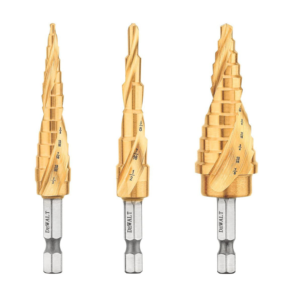 DEWALT Step Drill Bit Set, 3-Piece (DWA1790IR)